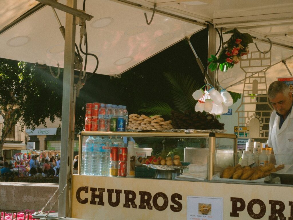 Churros cart for dessert takeout in Toronto