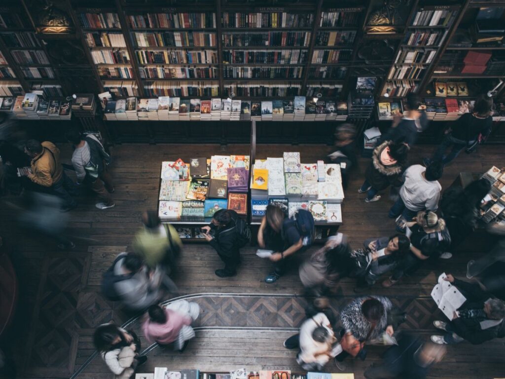 view from top of a bookstore in toronto