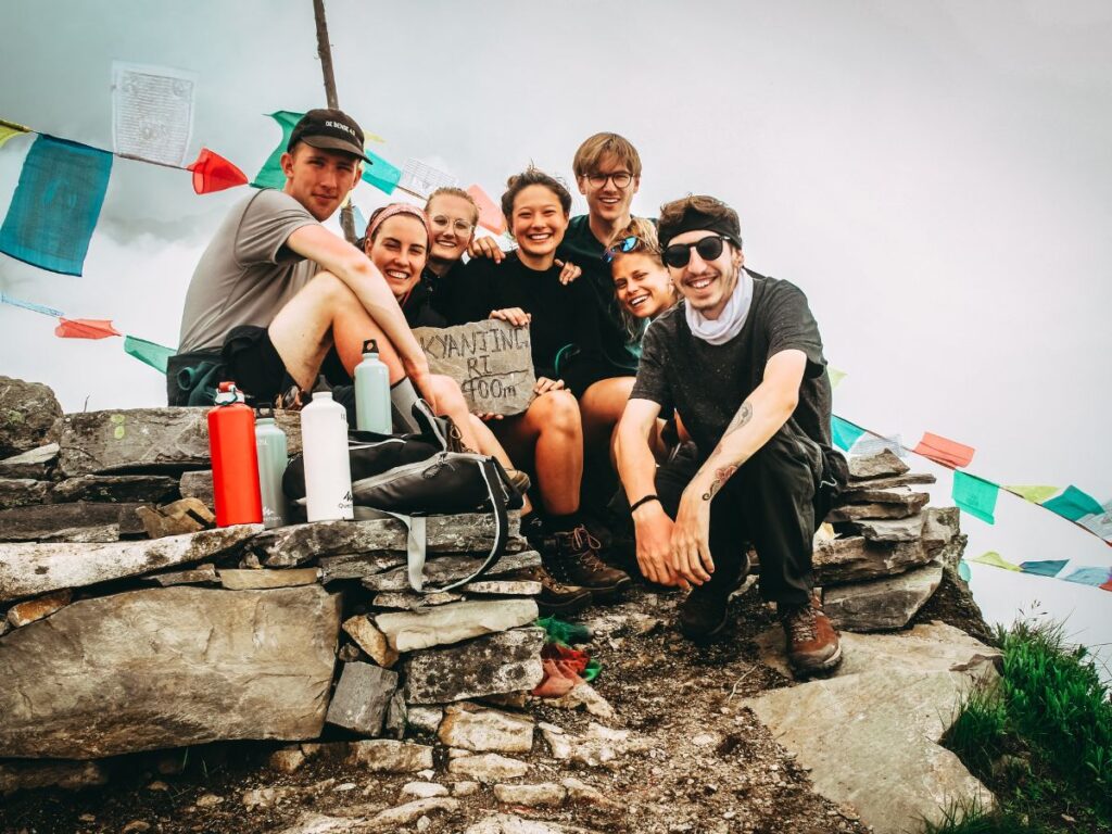 Group of friends on a mountain in Toronto