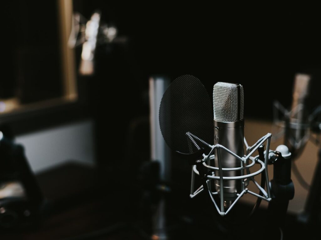 mic in a recording studio