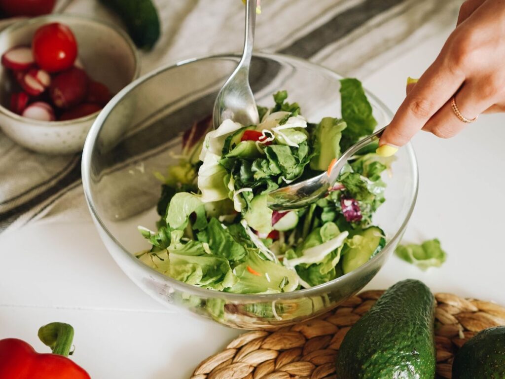 making salad