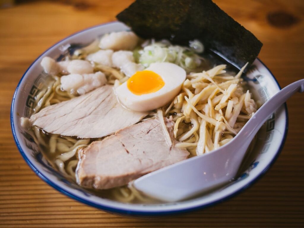 afuri ramen and boiled egg