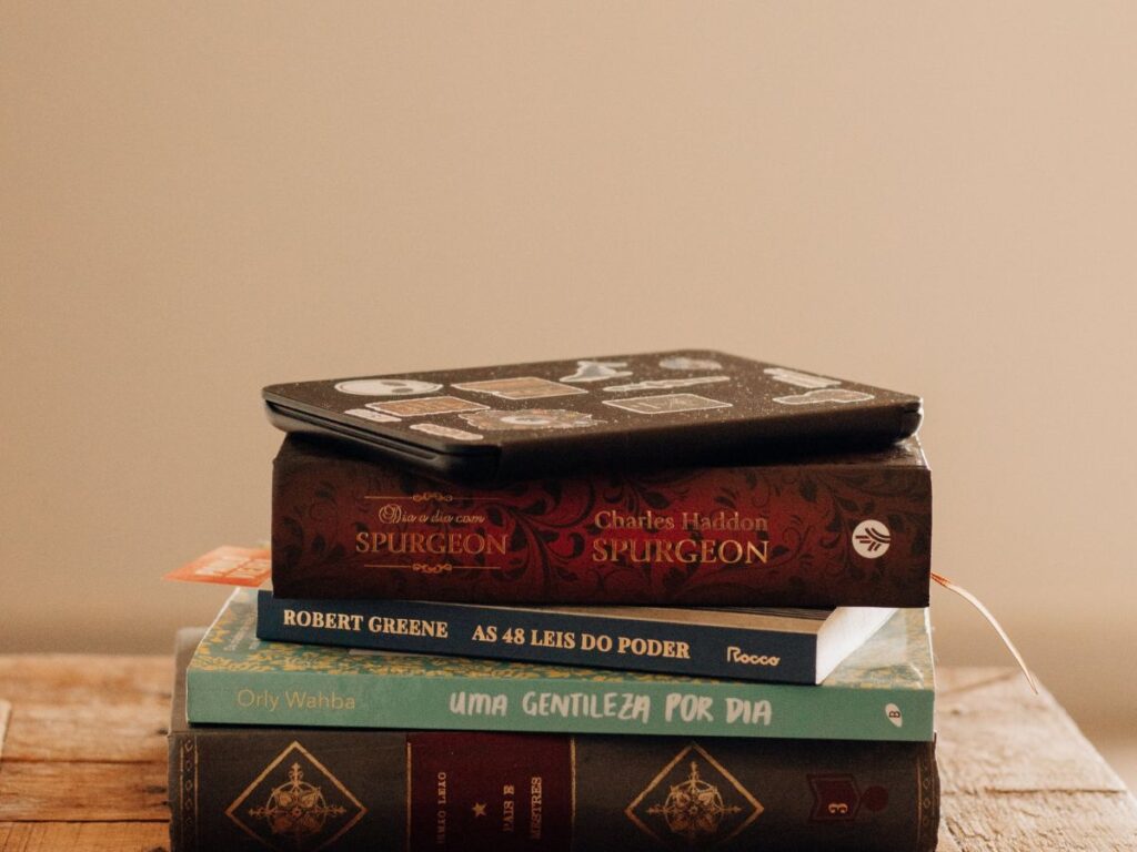 books on table