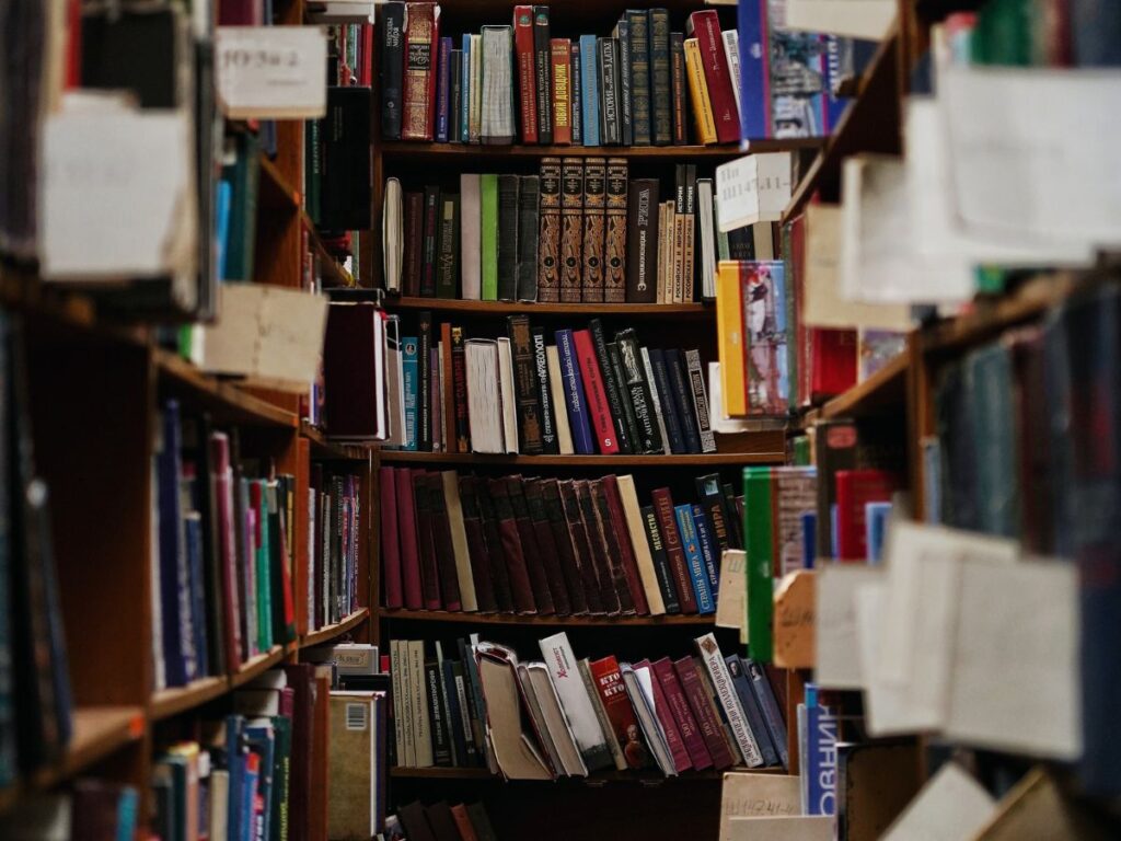 books in a library