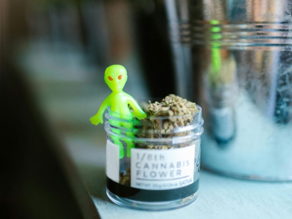 cannabis in a jar