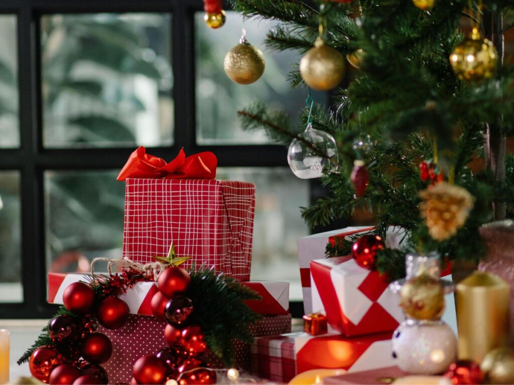 gifts with christmas tree