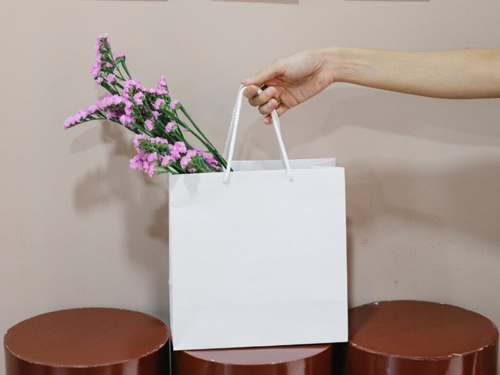 flowers in a bag