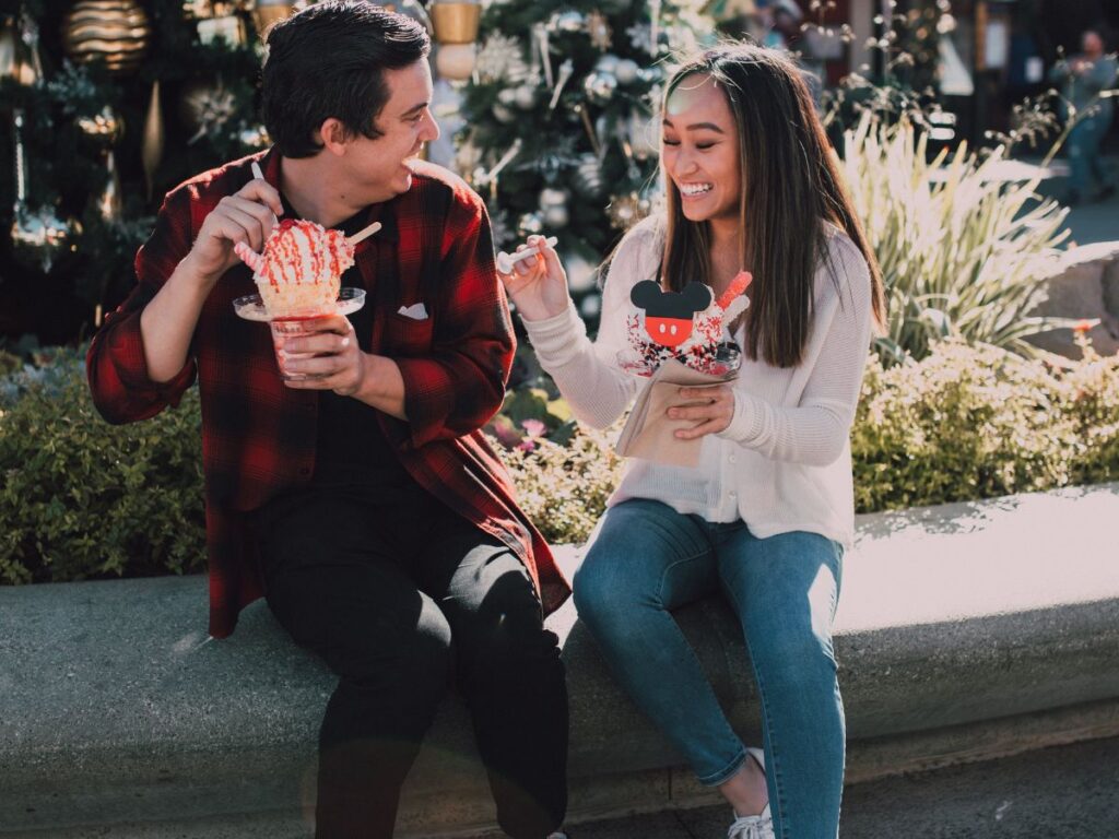 friends enjoy gelato