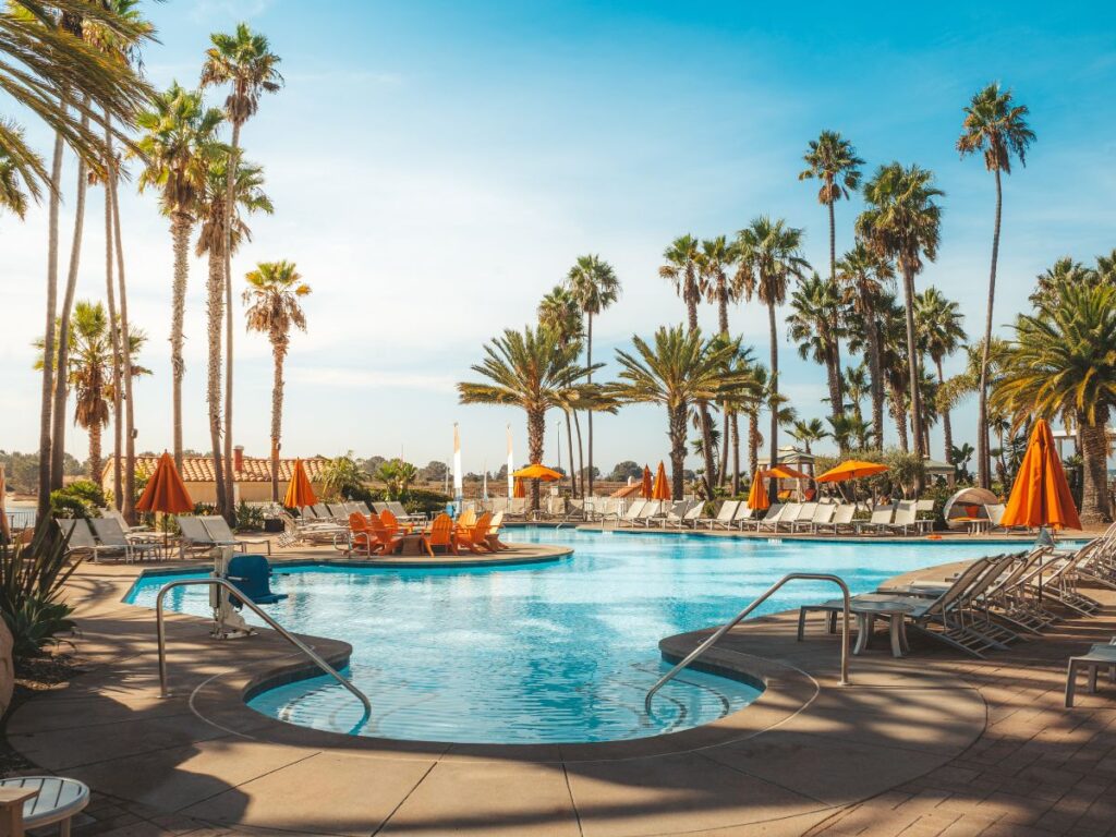 swimming pool in hotel