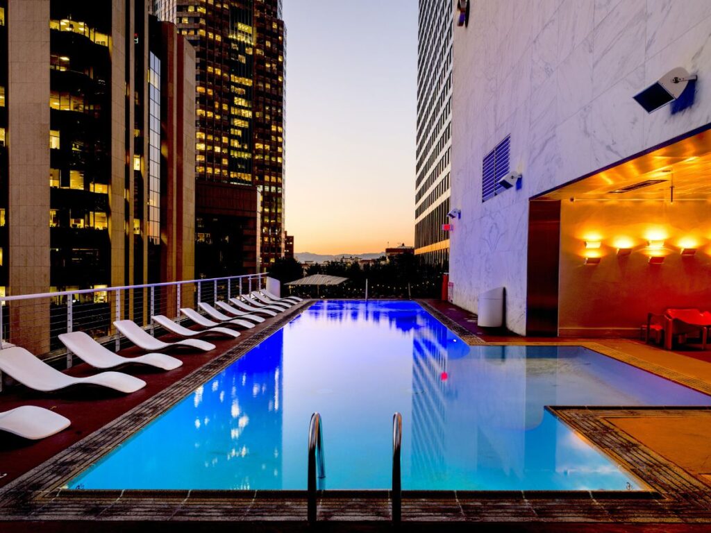 swimming pool in hotel