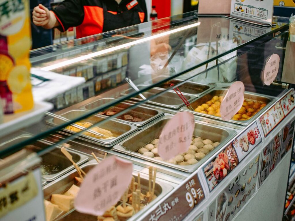 ice creams in shop