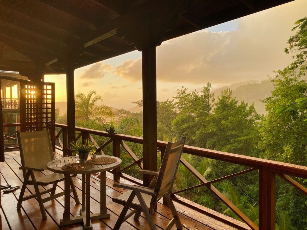 chairs on terrace in resort