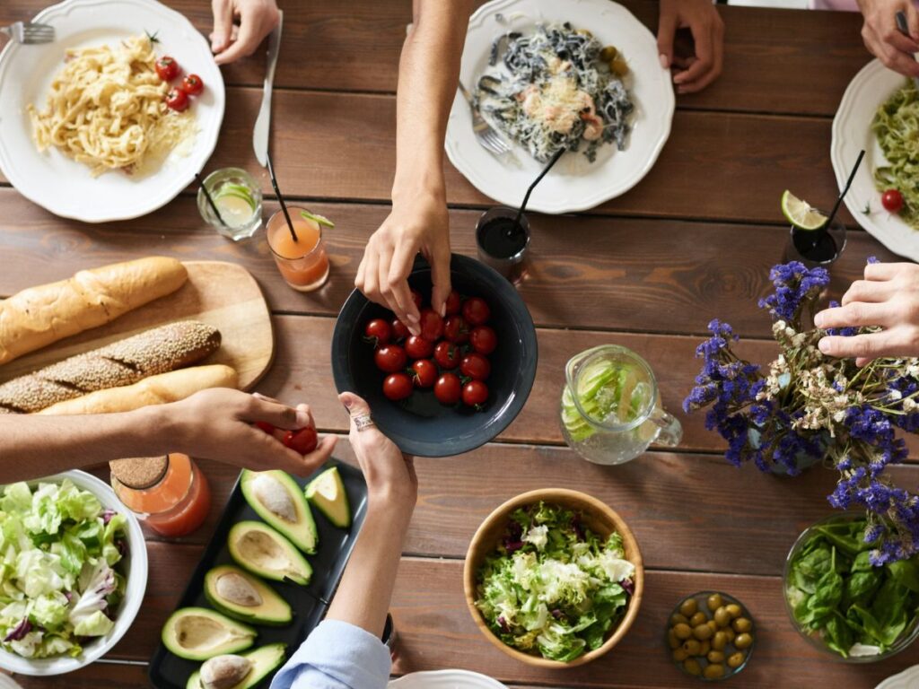 food set on table