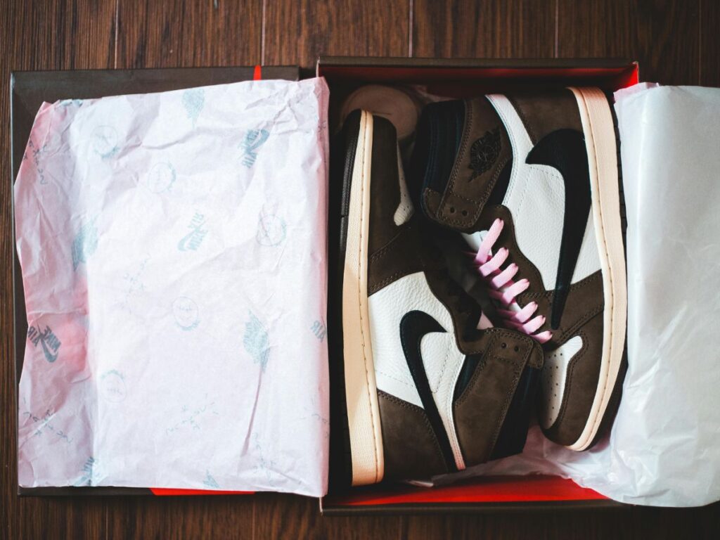 sneakers in a box