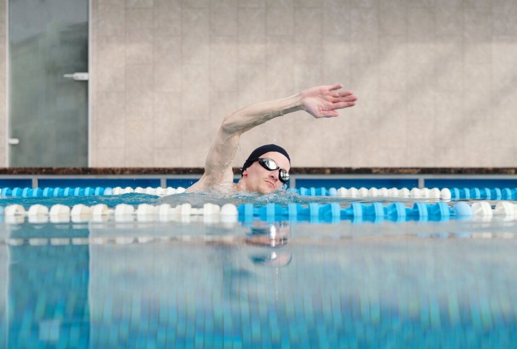 man swimming