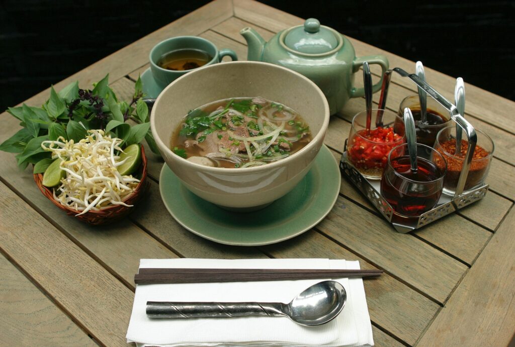 food served on table