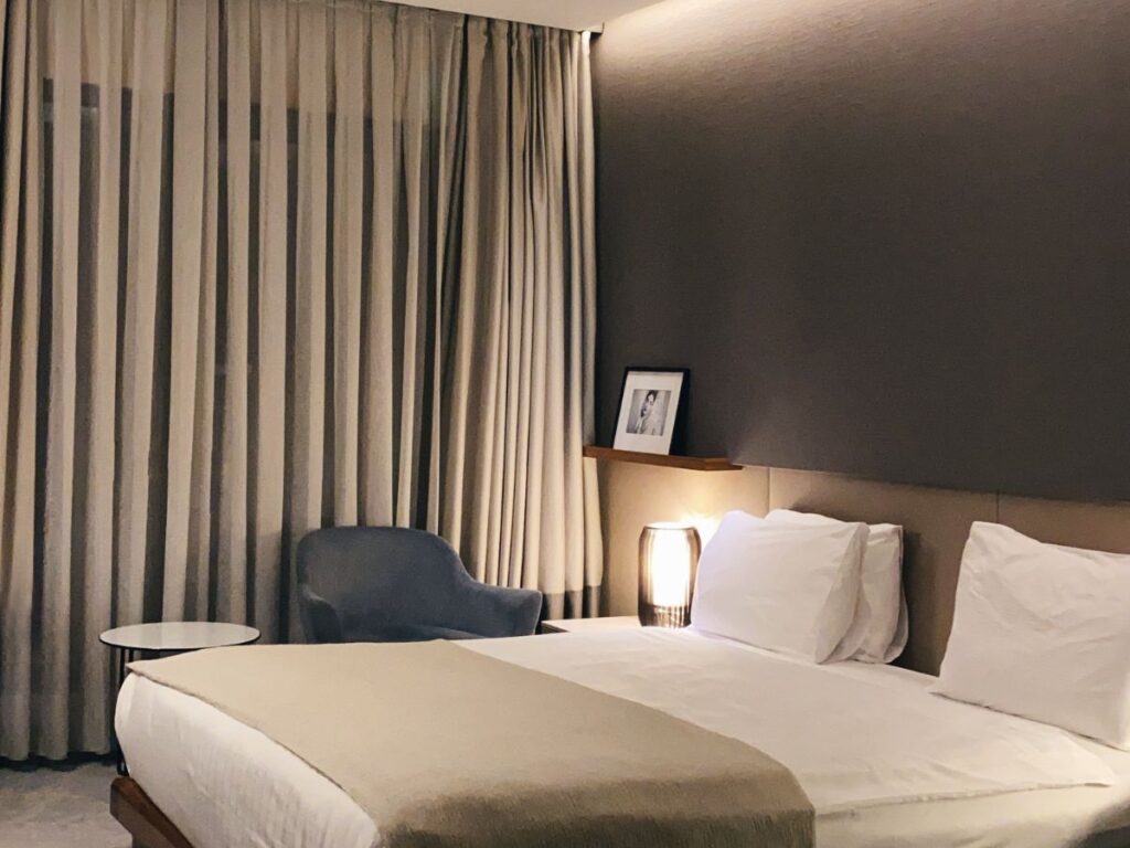 bed in a 5-star hotel