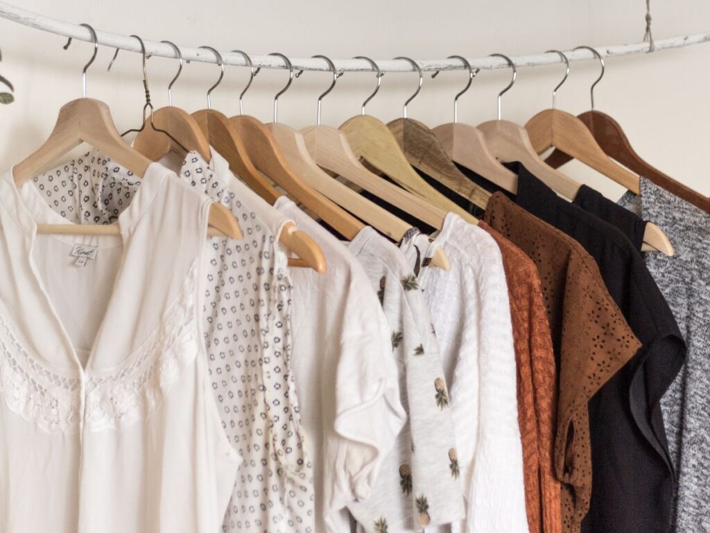 clothes in a hanger
