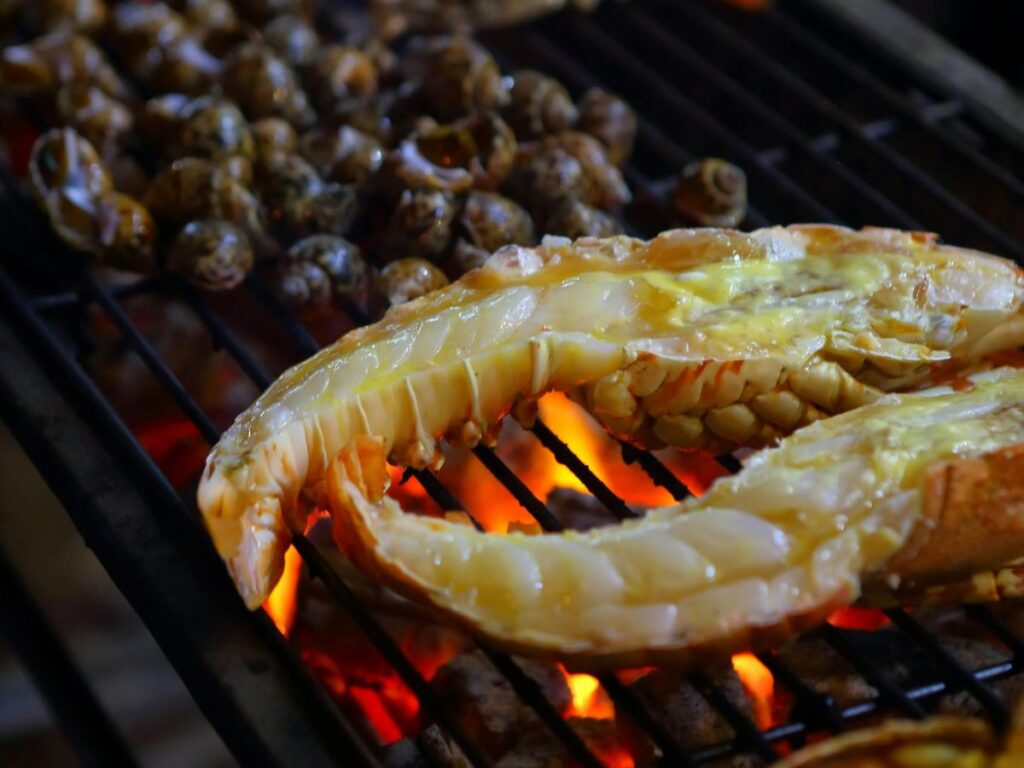 lobster on a grill