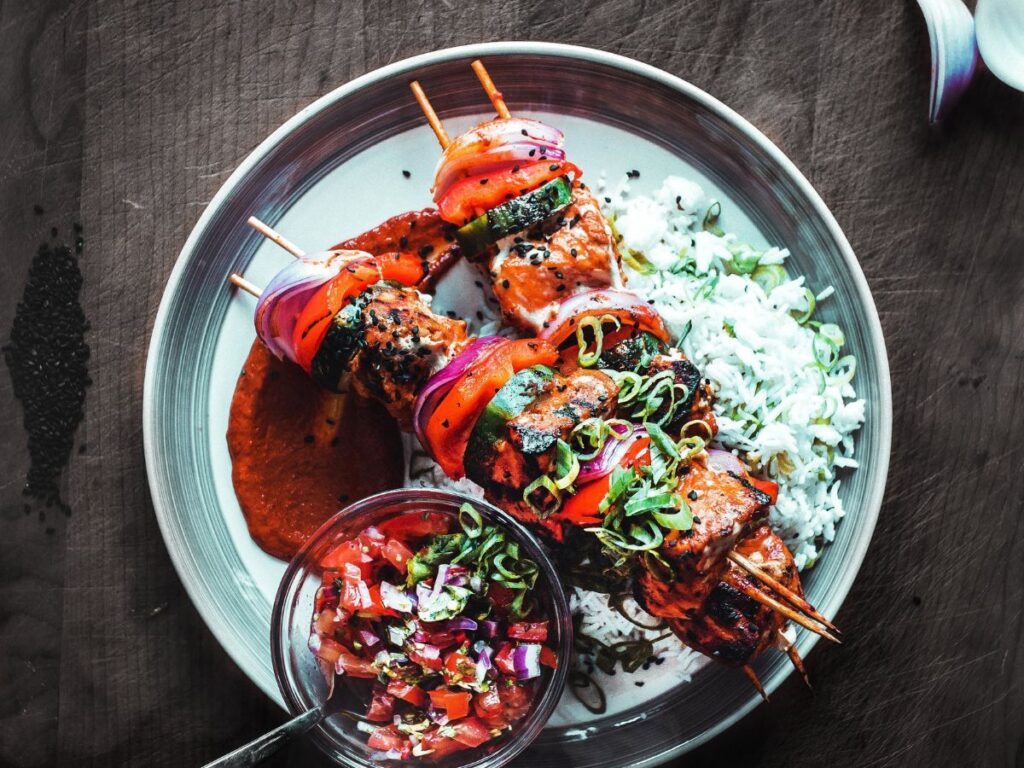 shashlik in a plate