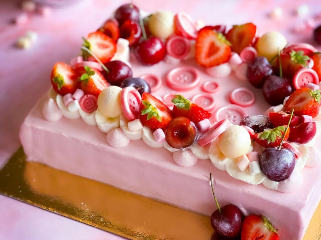 cute fruity custom cake