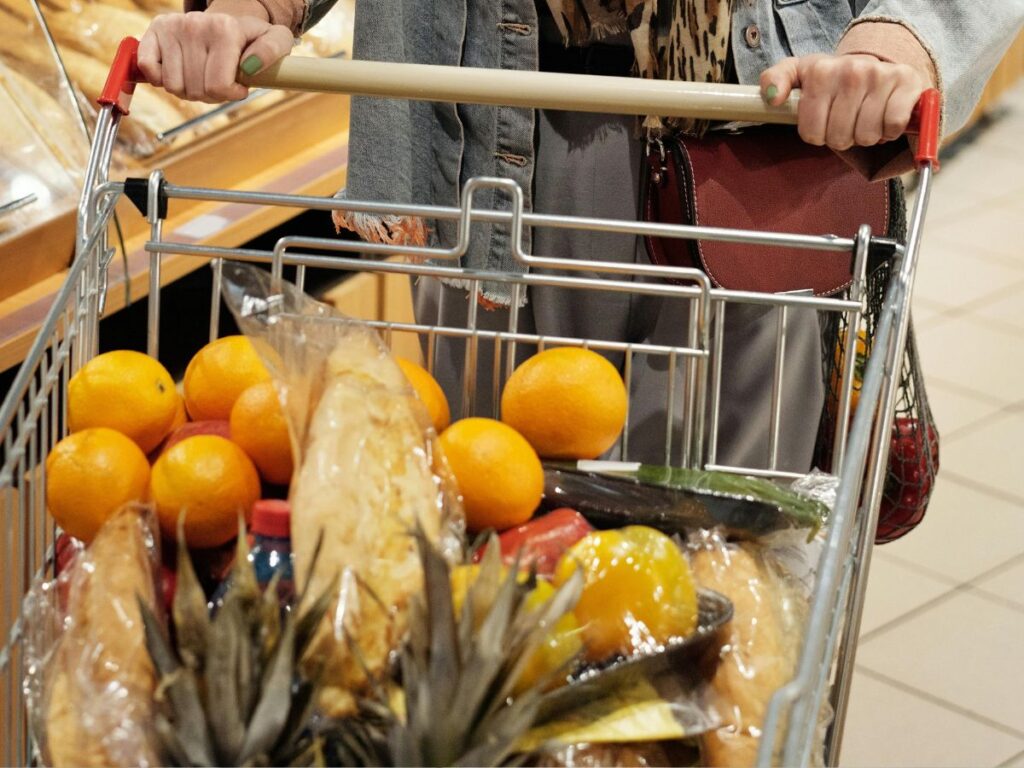 trolley carrying grocery