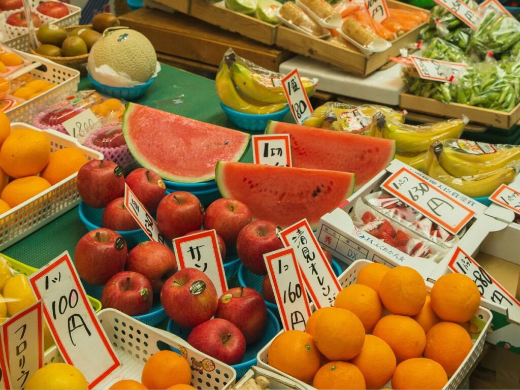 fruits in a grocery shop