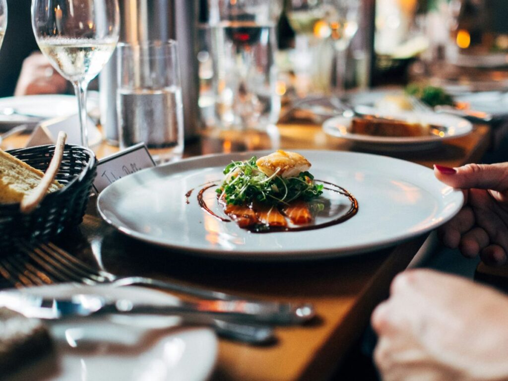 food served in a plate