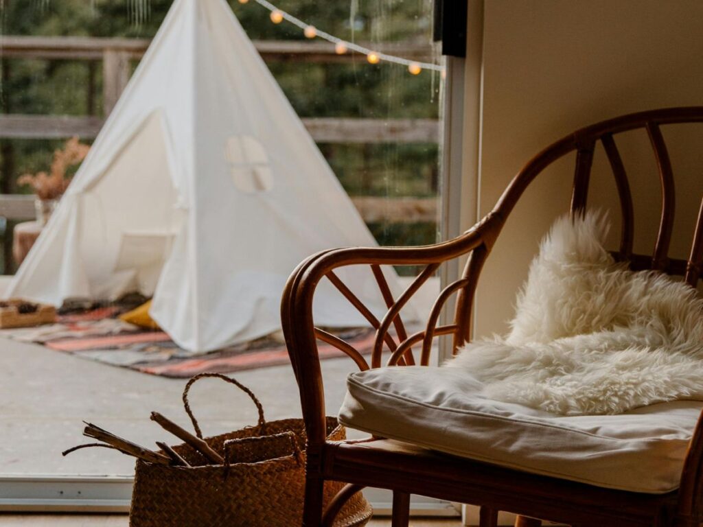 cottage rental's balcony