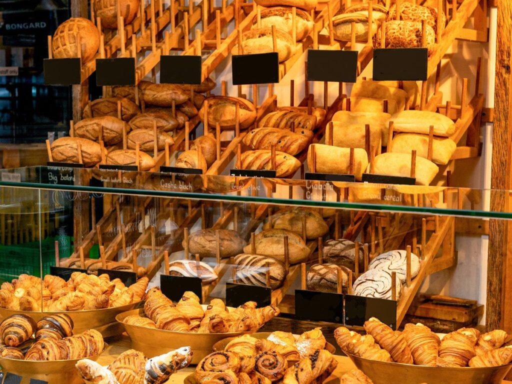 bakery items on display