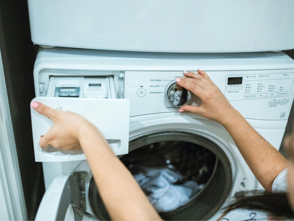 starting the washing machine