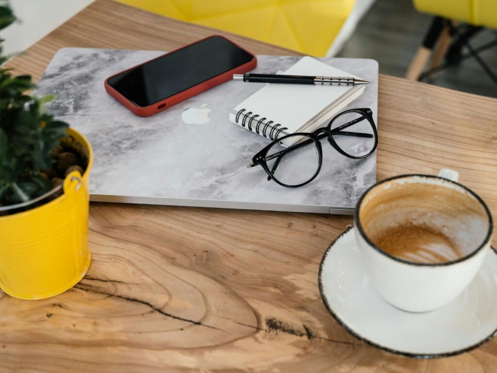 books and coffee on a table