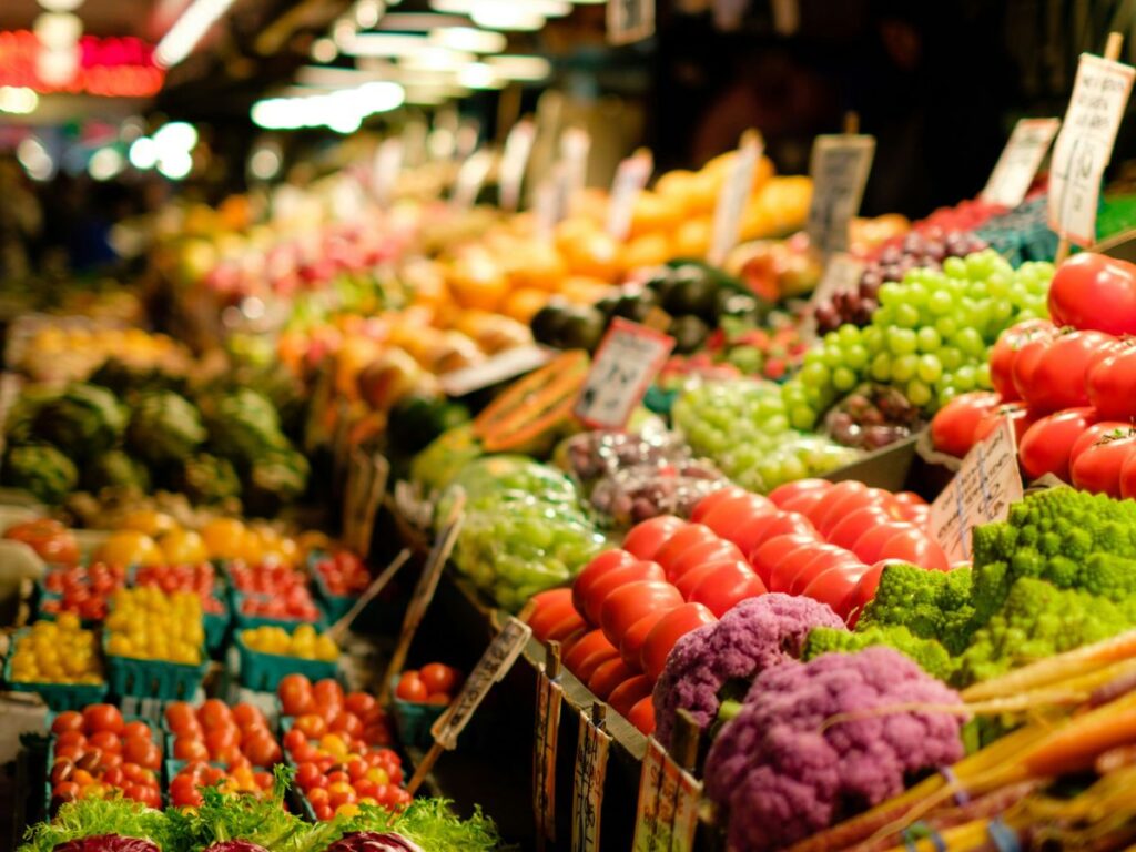 vegetables in supermarket