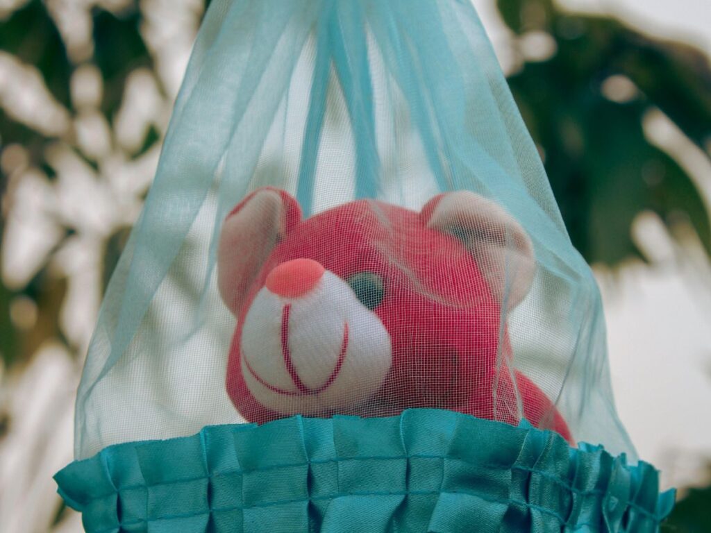 teddy in a gift basket