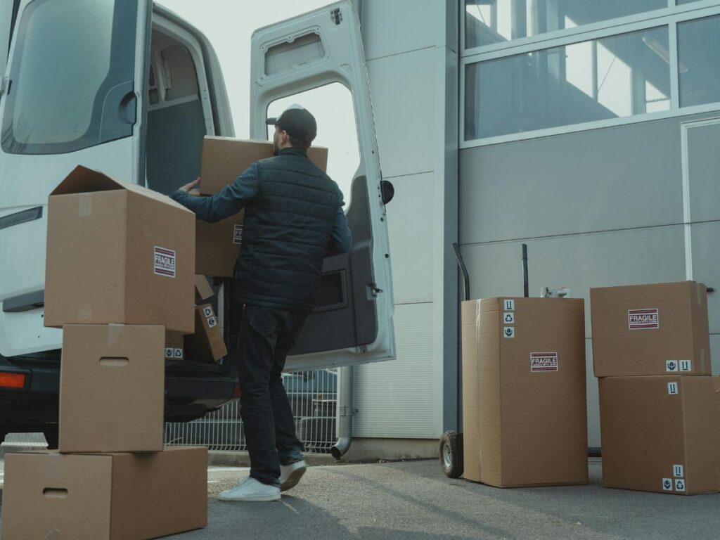 man loading a truck