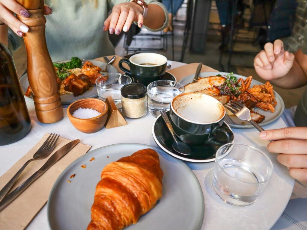croissants with coffee