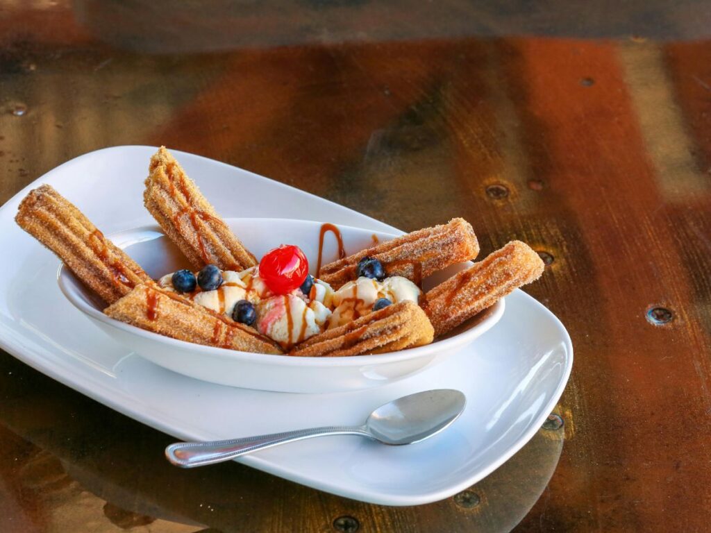 churros presented in a bowl