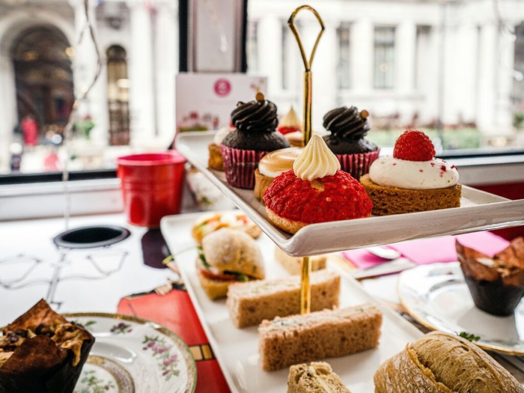 high tea set on table