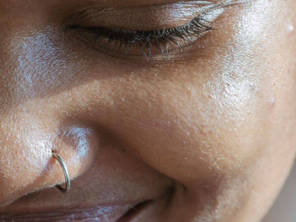 girl with nose piercing