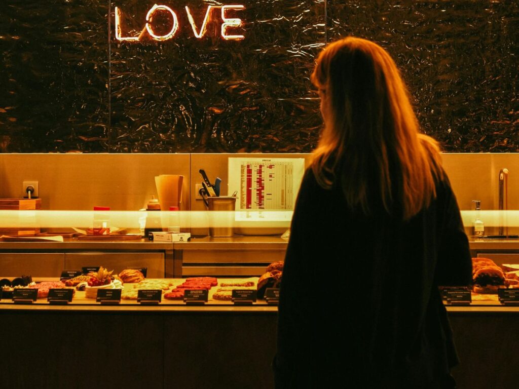 woman in a bakery