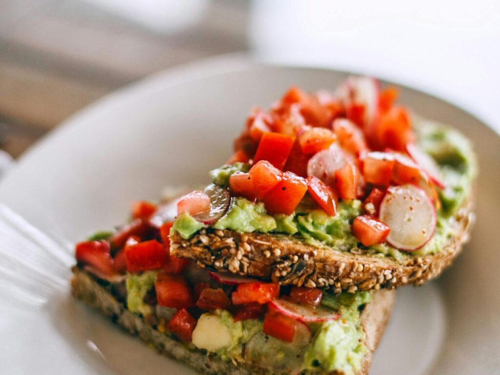 veggies on toast