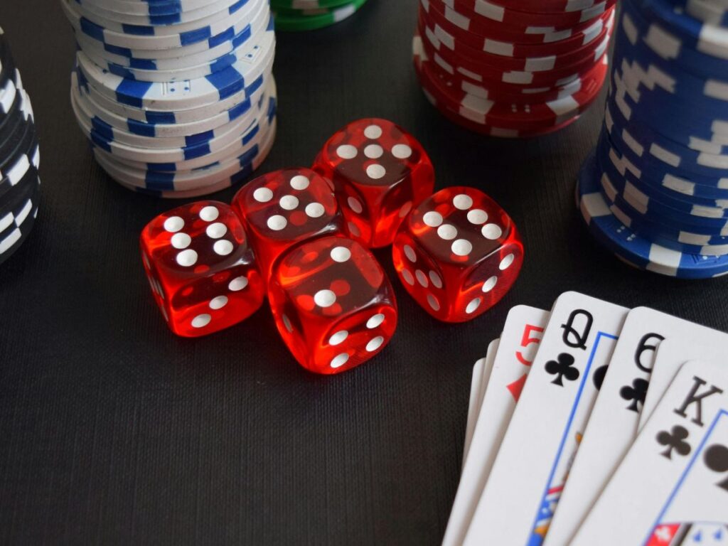 dice and cards