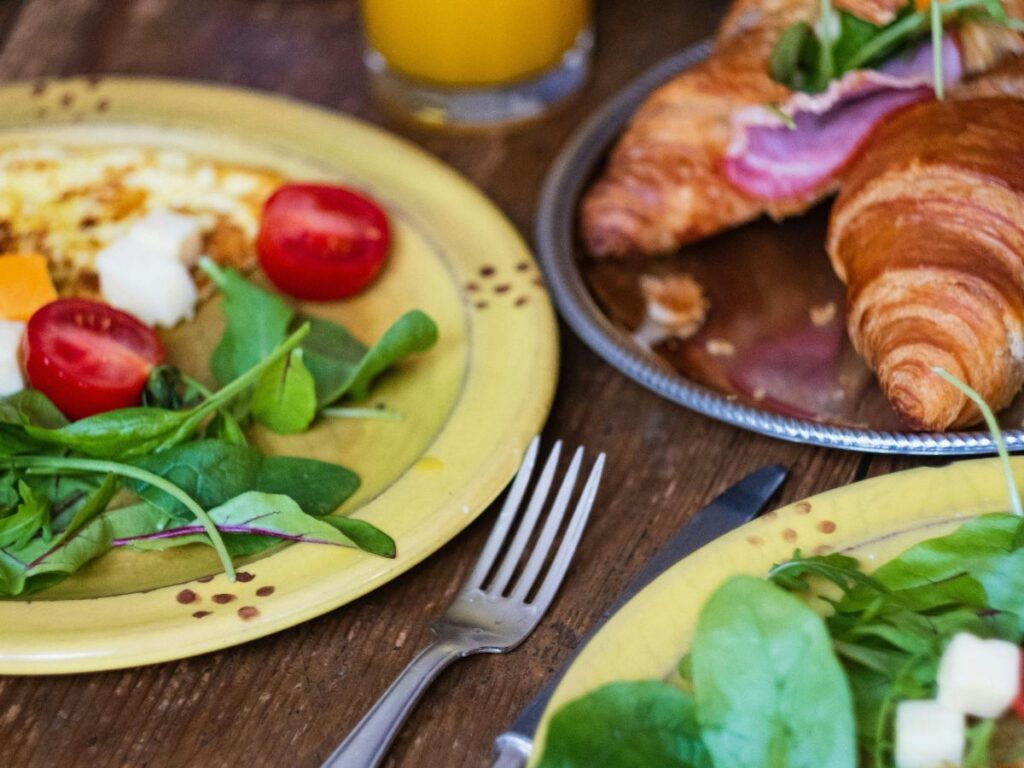 croissants served in a restaurant