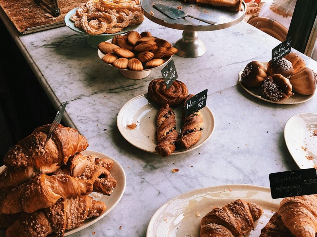 croissants in a bakery