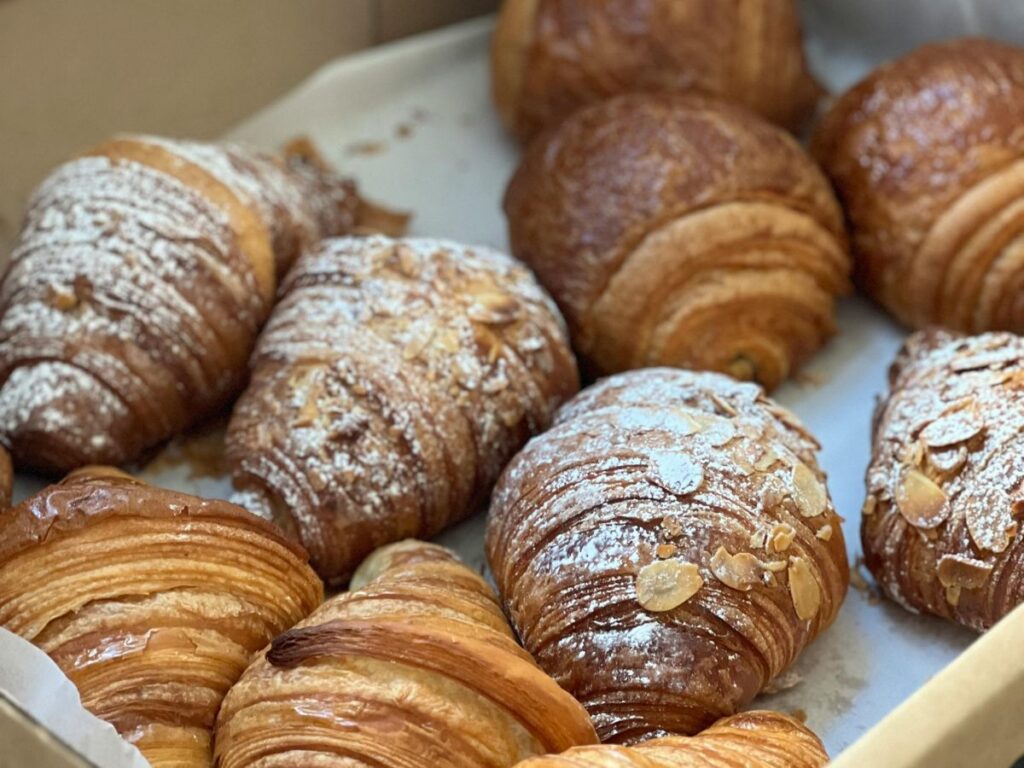 croissants with icing 