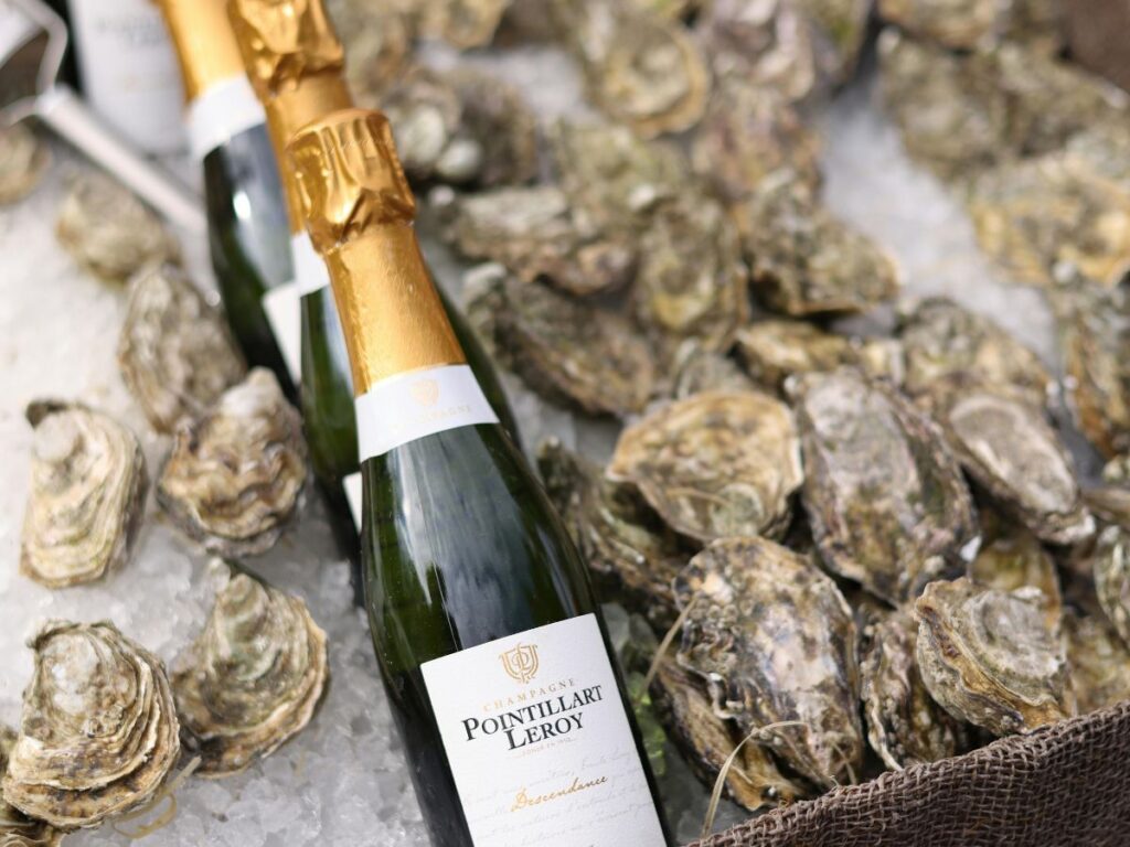 oyster with wine