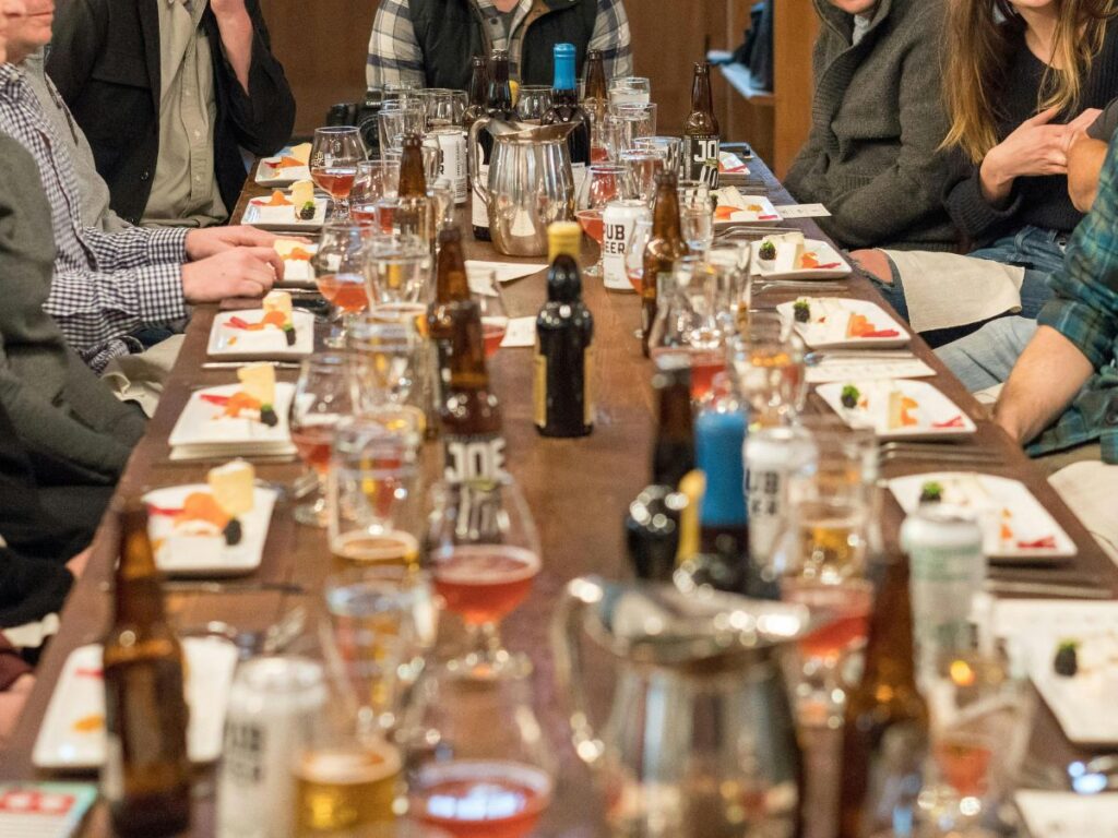 food and drinks served in a restaurant