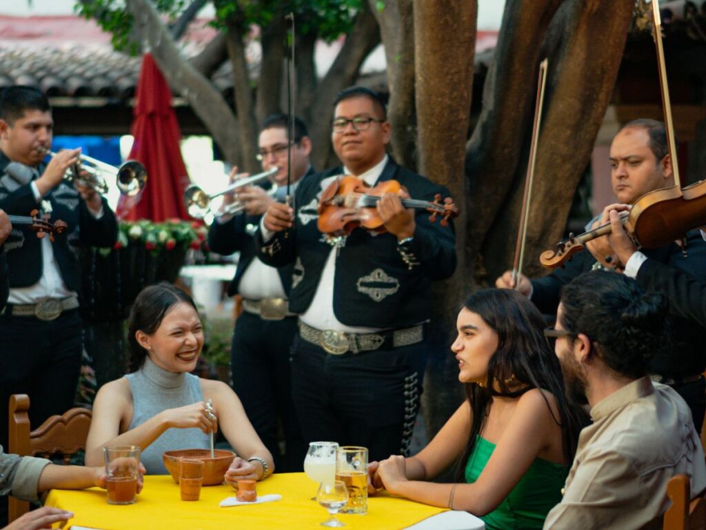 violin performance at a restaurant