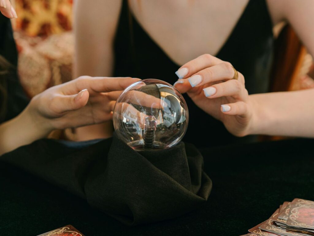 astrologer with a globe