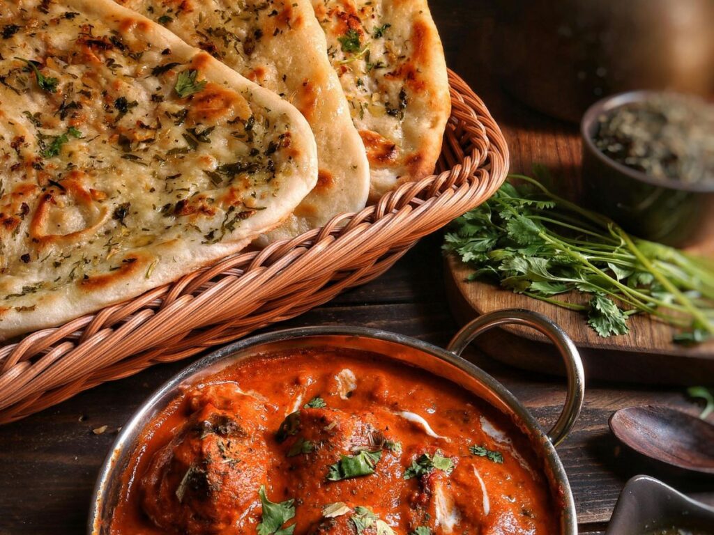 butter chicken with roti